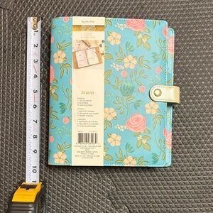 Recollections Blue Floral Planner with Gold Clasp
